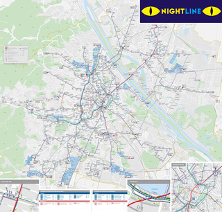 Nachtbus Wiener Linien netzplan von Wien